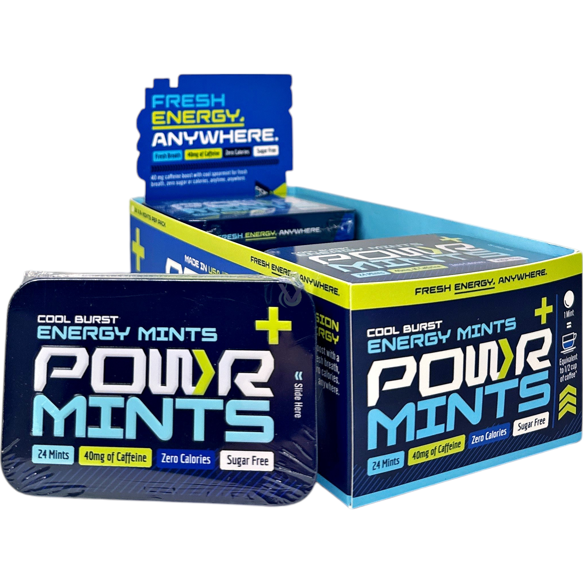 Powr Mints Cool Burst Energy 24ct Tin