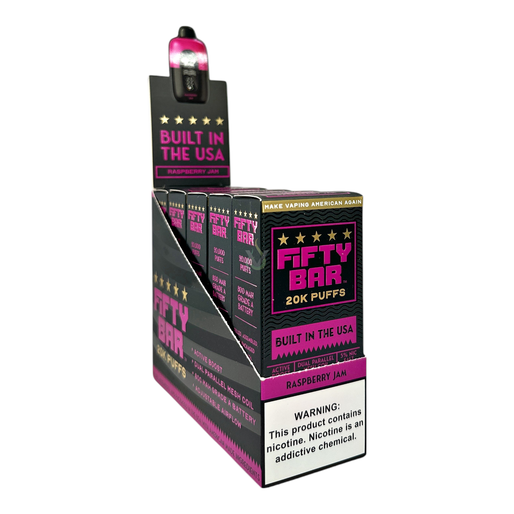 Fifty Bar 20K Puffs Disposable Vape Case