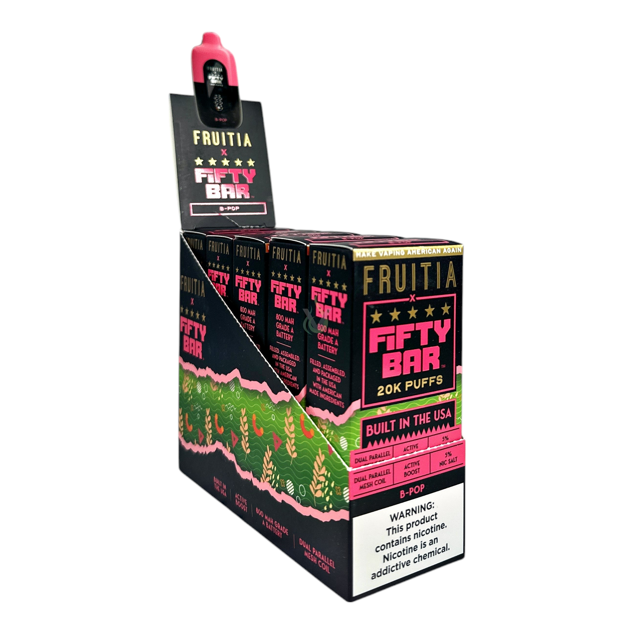 Fifty Bar 20K Puffs Disposable Vape Case