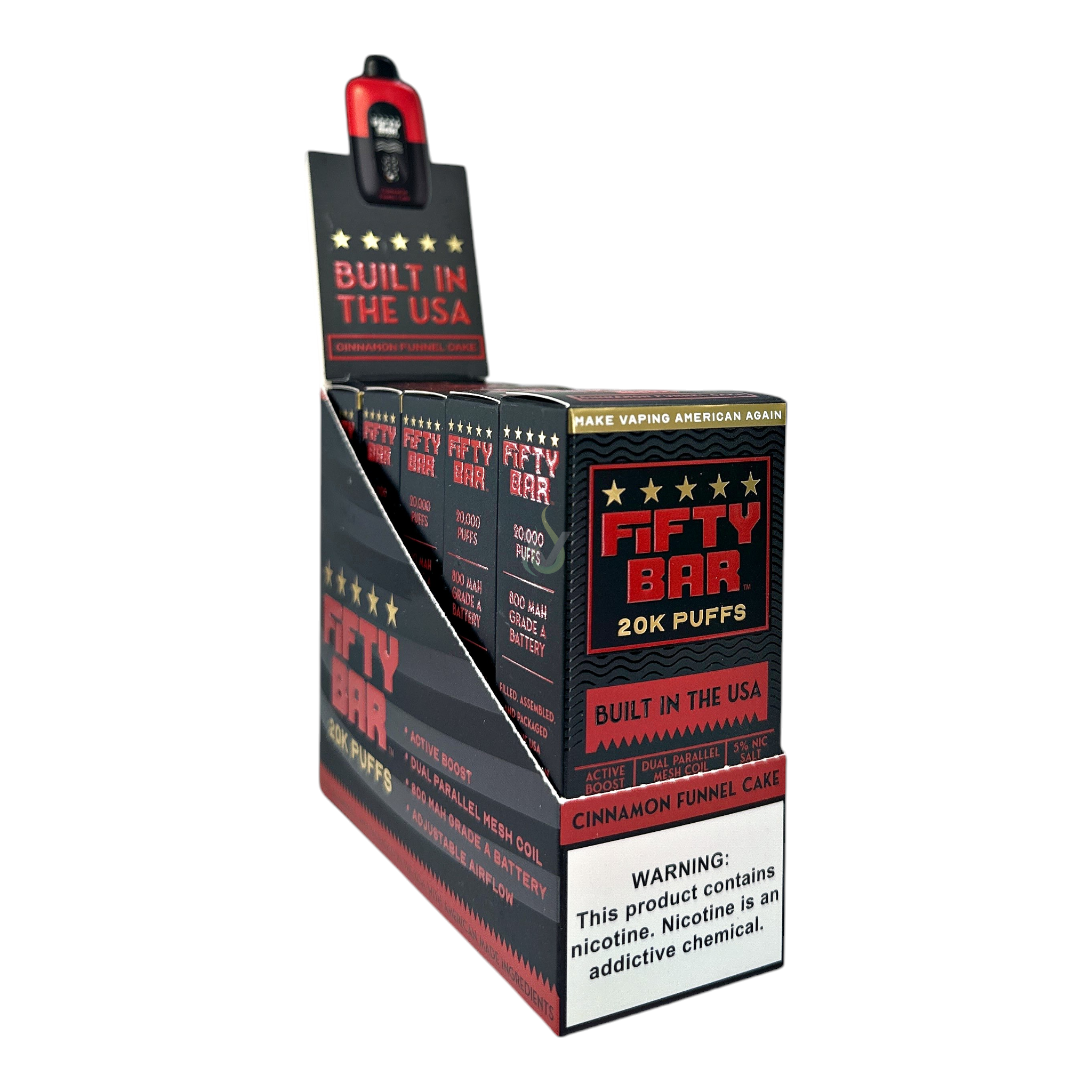Fifty Bar 20K Puffs Disposable Vape Case