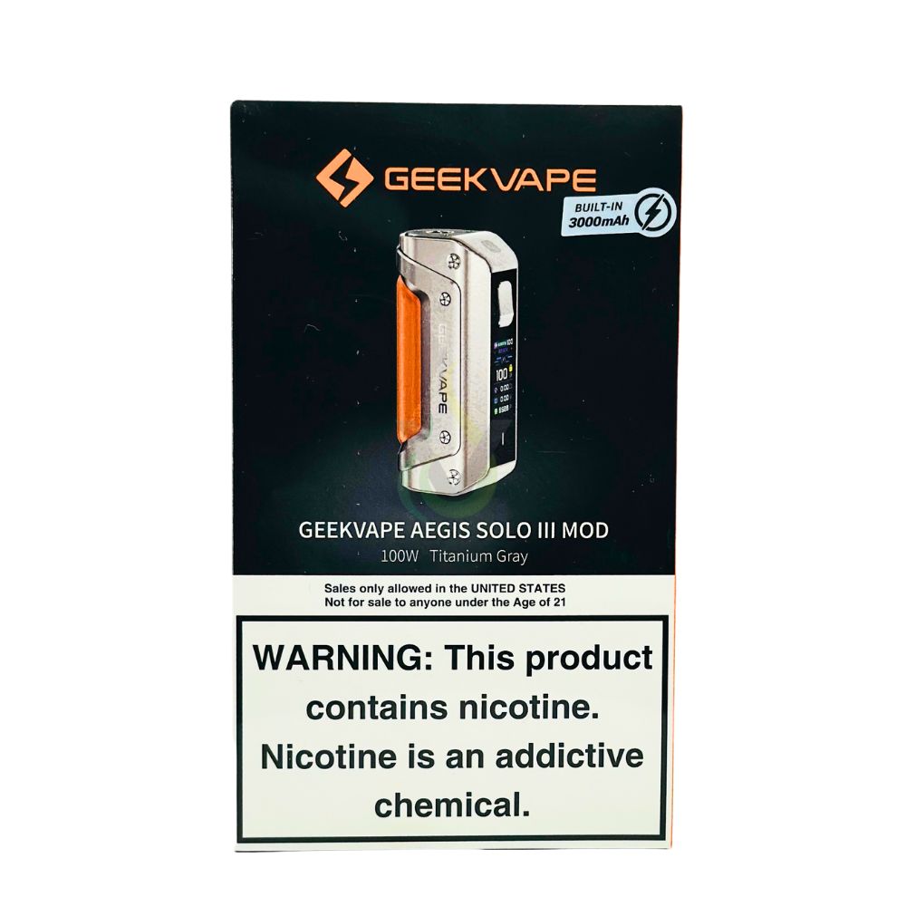 Geekvape Aegis Solo 3 100W Mod Wholesale - The Vapor Supp... Geekvape Aegis Solo 3 100W Mod Wholesale - The Vapor Supp...