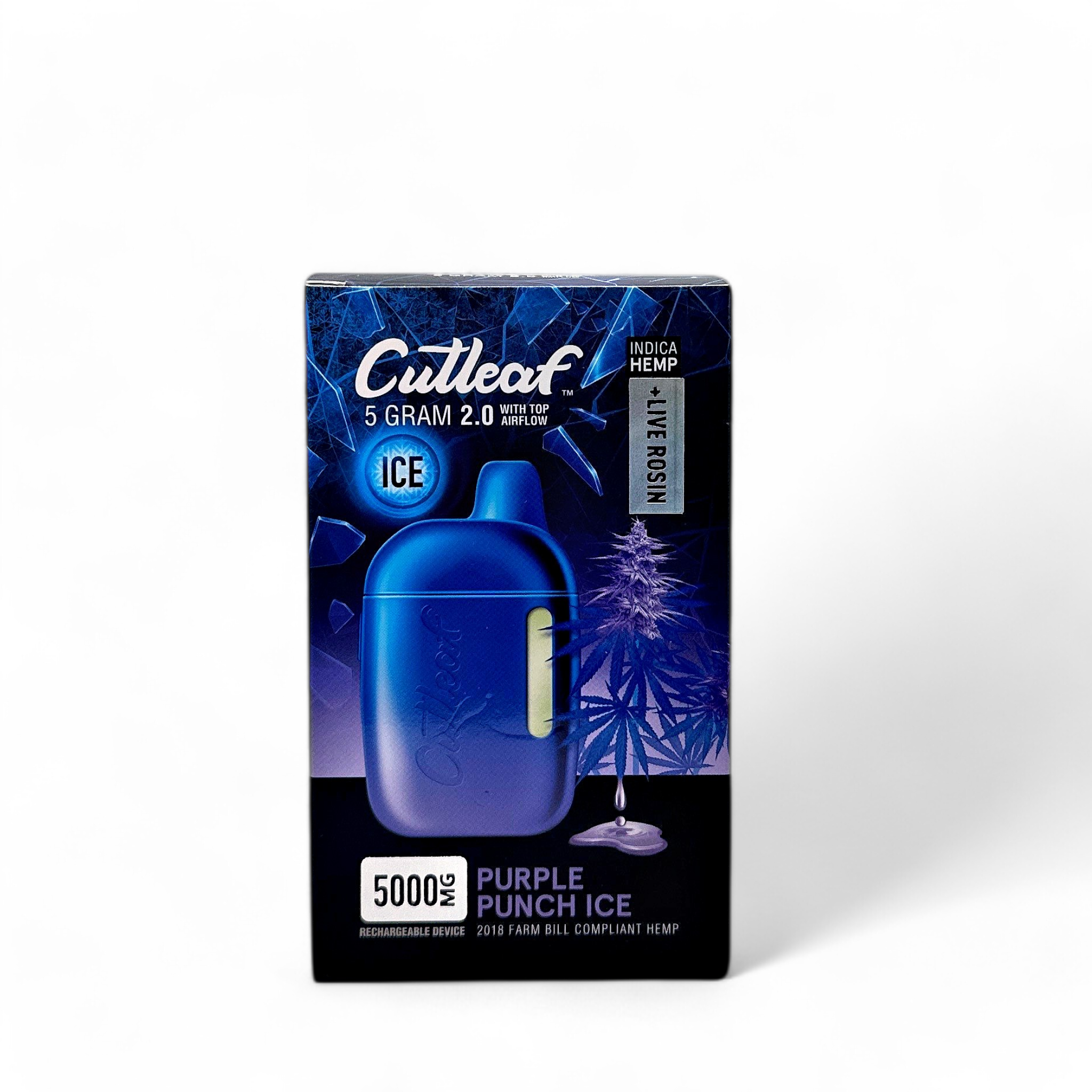 Cutleaf 5 Gram 2.0 Ice Hemp + Live Rosin Disposable