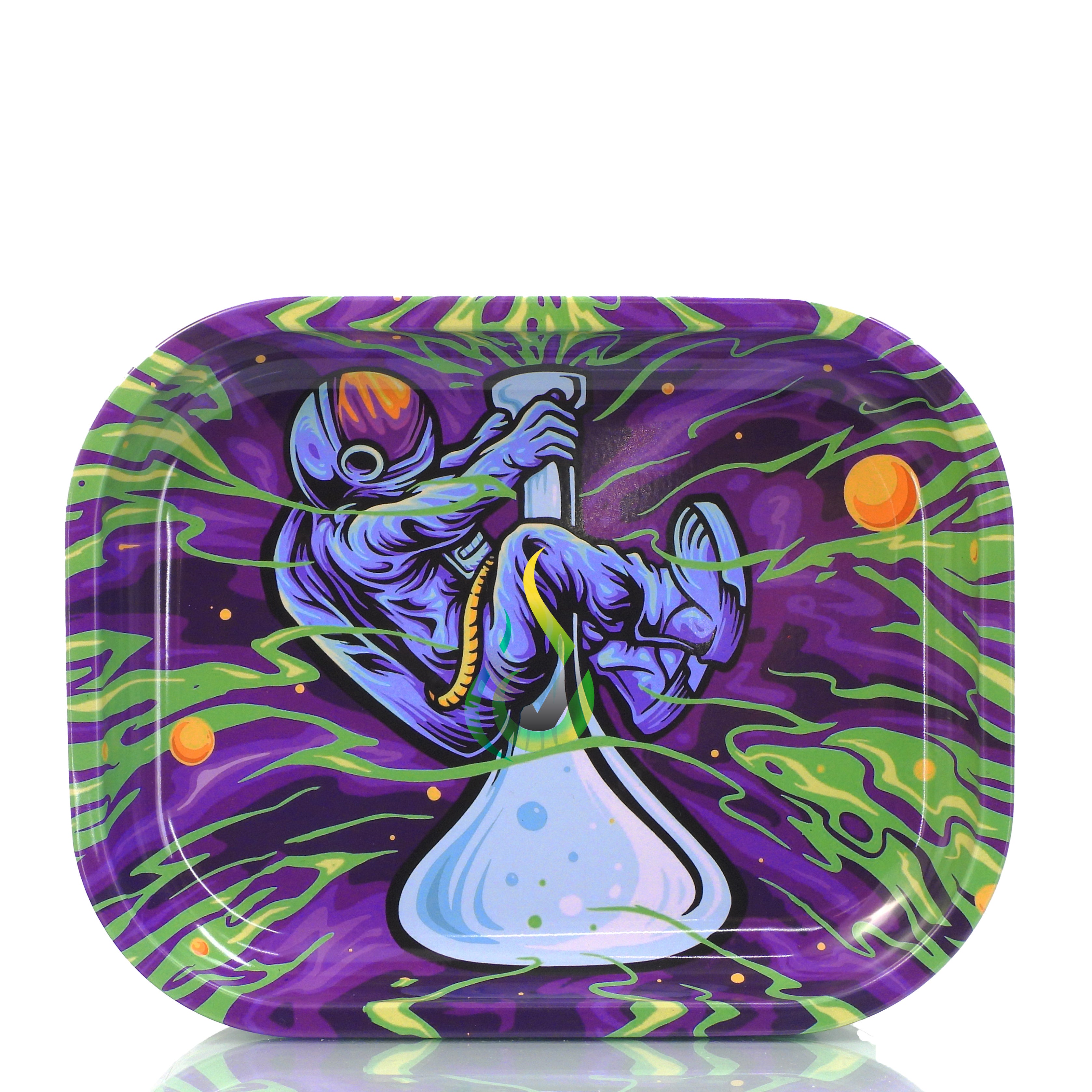 Metal Rolling Tray w/Stash Box