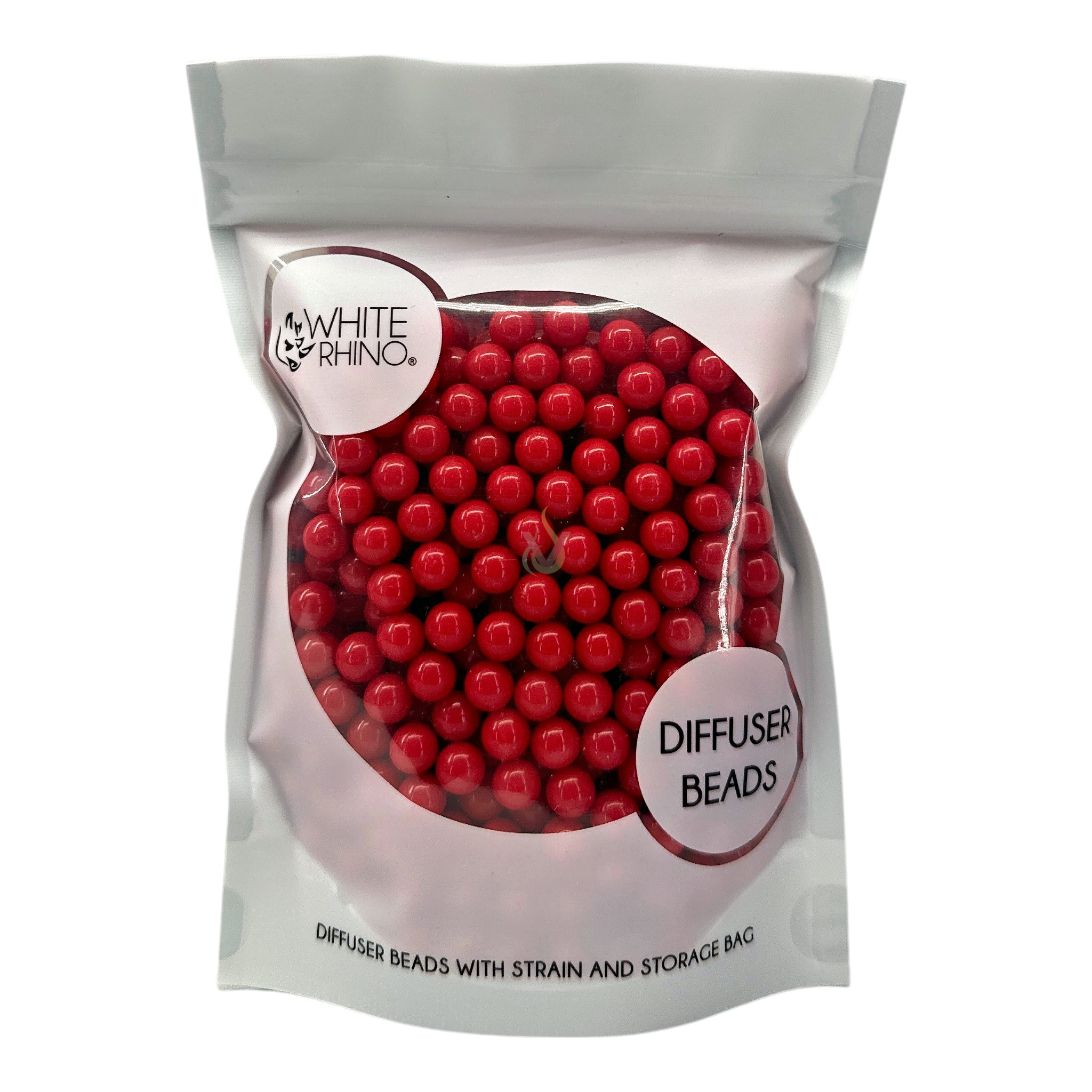 White Rhino Diffuser Beads with Strain and Storage 500ct Bag