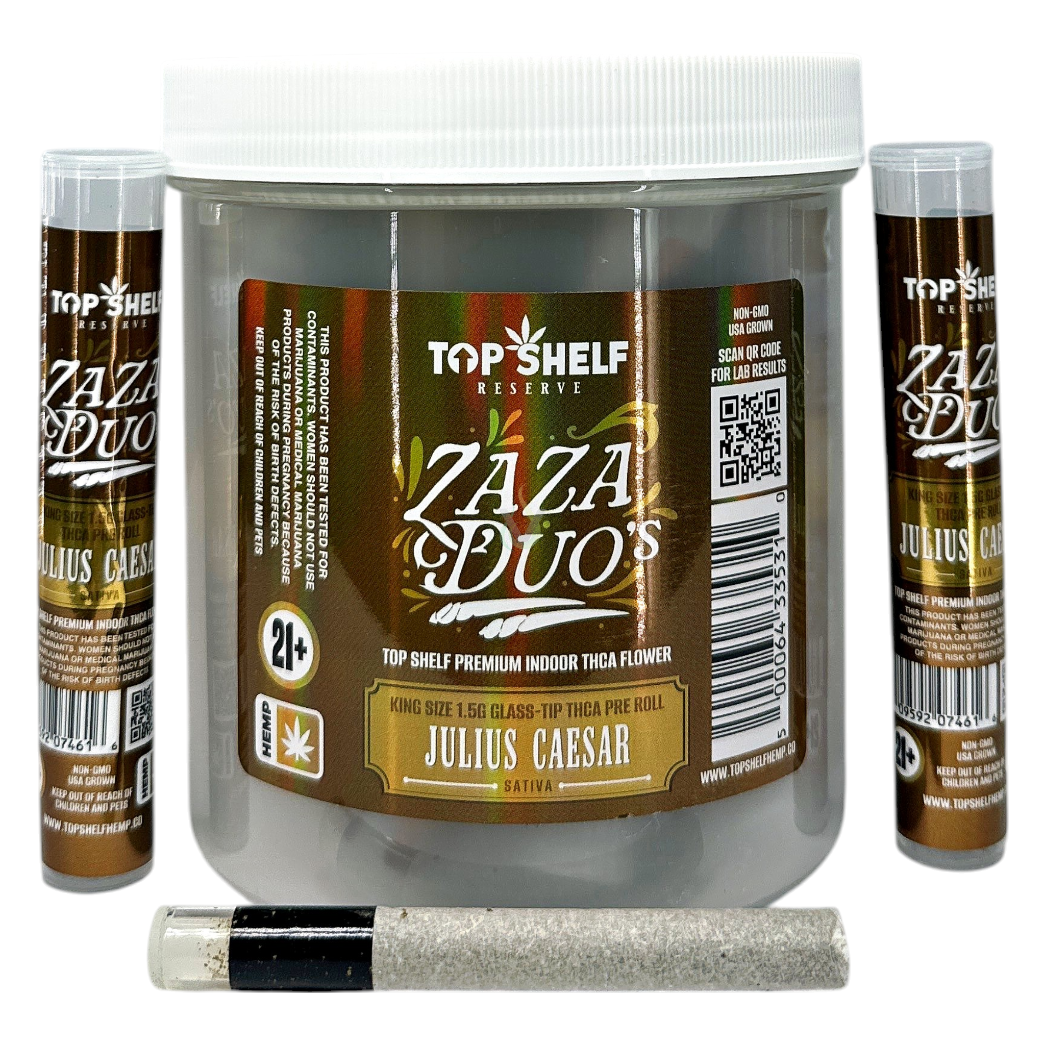 Top Shelf Reserve Zaza Duos THCA Pre Roll