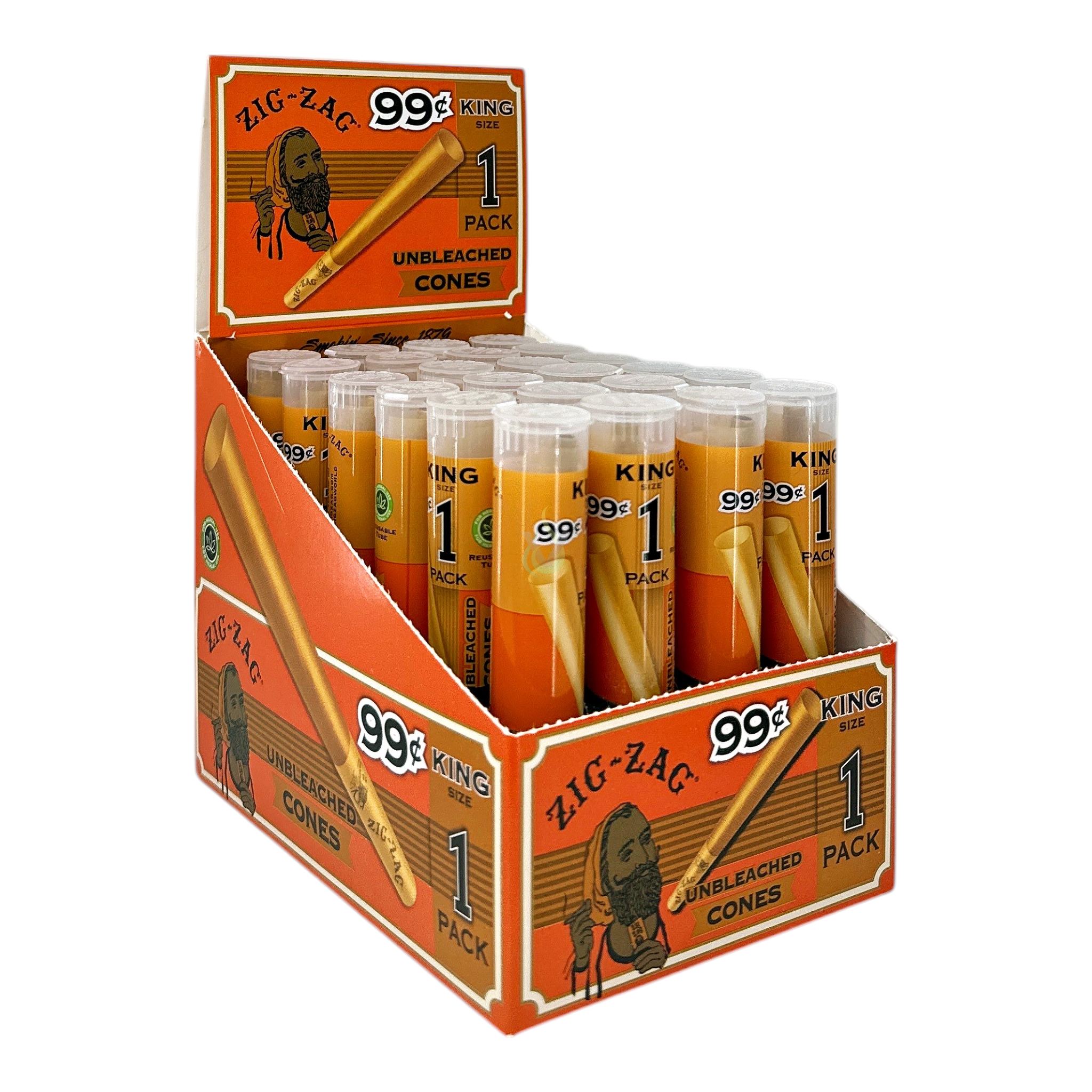 Zig Zag King Size Unbleached Cone