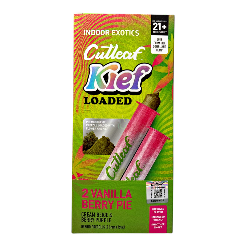 Cutleaf Kief Loaded Pre Rolls Case