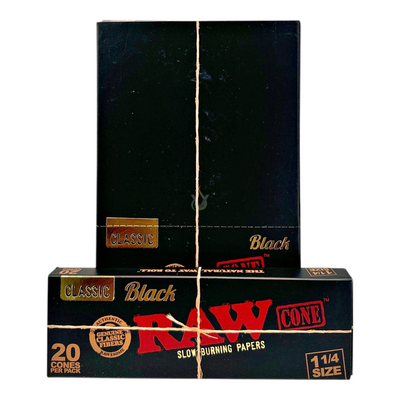 Raw Black 1 1/4 20ct Cones
