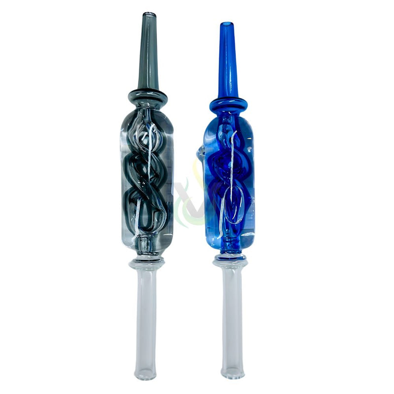 8 Inch Glycerin Helix Design Nectar Pipe