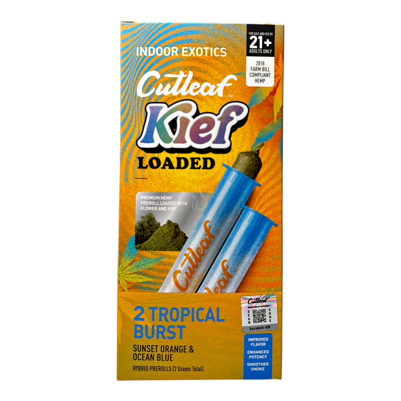 Cutleaf Kief Loaded Pre Rolls Case