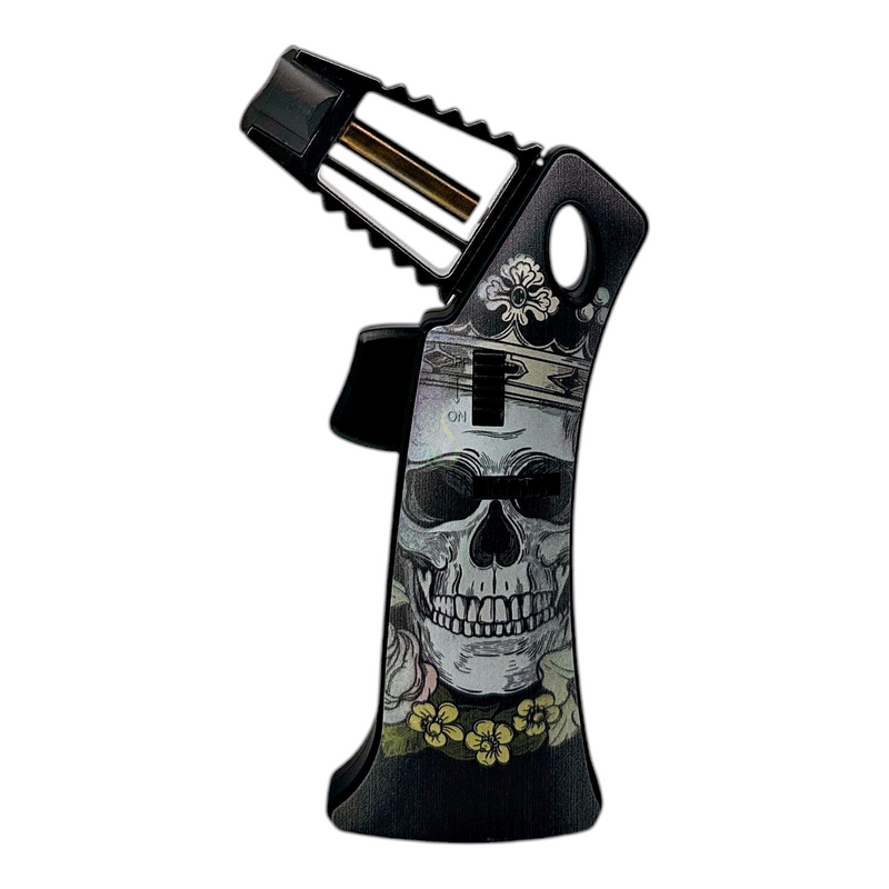 Special Blue Avenger Skull Mini Butane Gas Torch Case