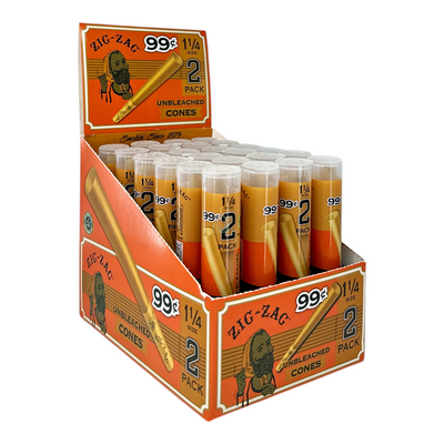 Zig Zag 1 1/4 Unbleached Cones