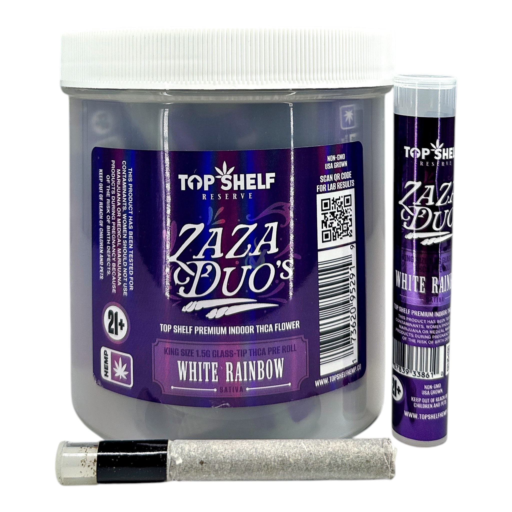 Top Shelf Reserve Zaza Duos THCA Pre Roll Wholesale - The Vapor