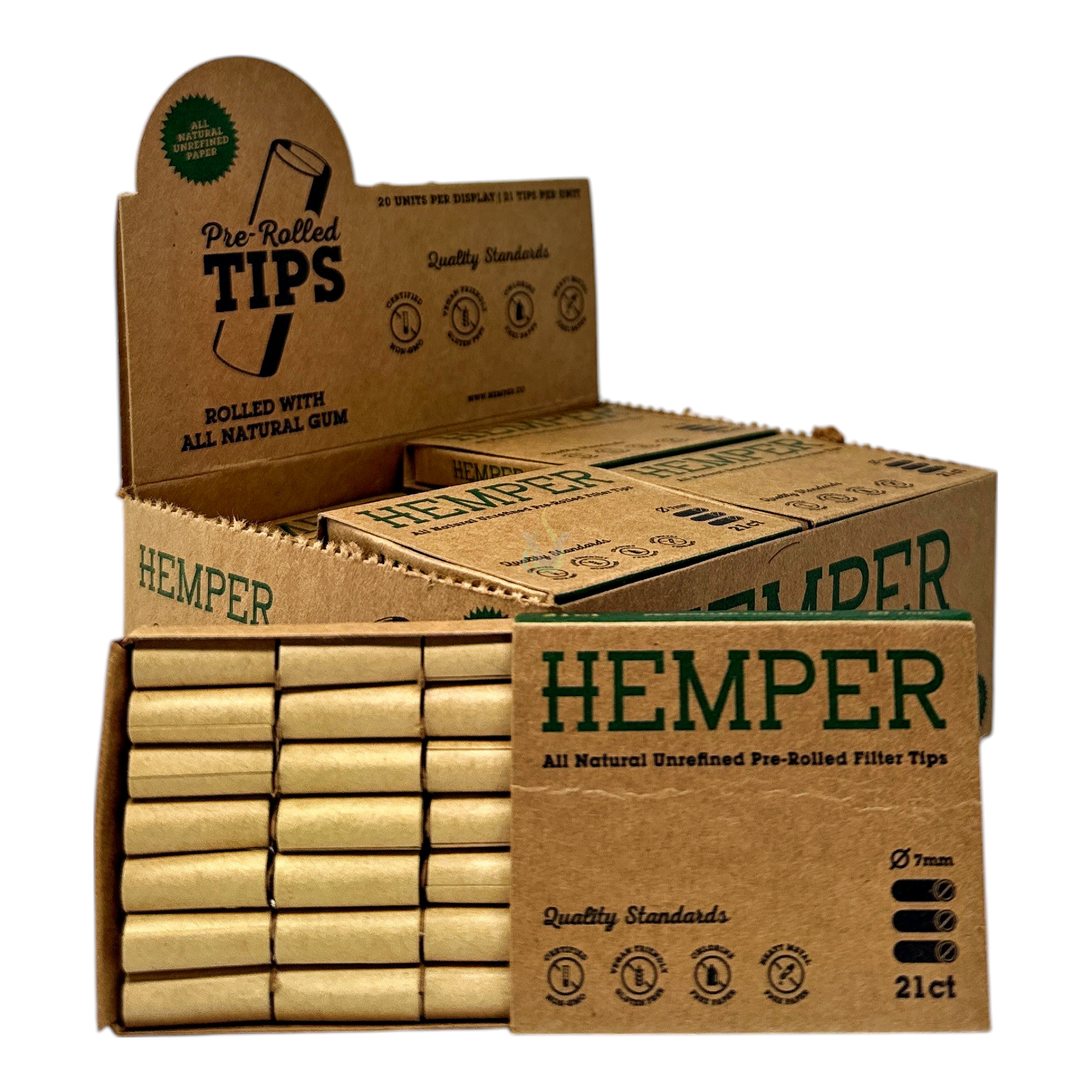 Hemper 7mm Pre Rolled Tips