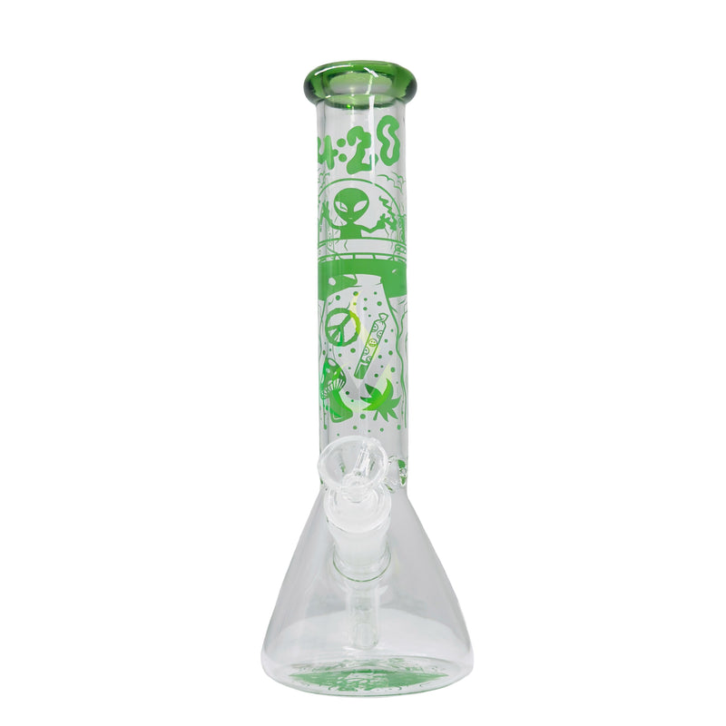 420 UFO Visitor Beaker Water Pipe