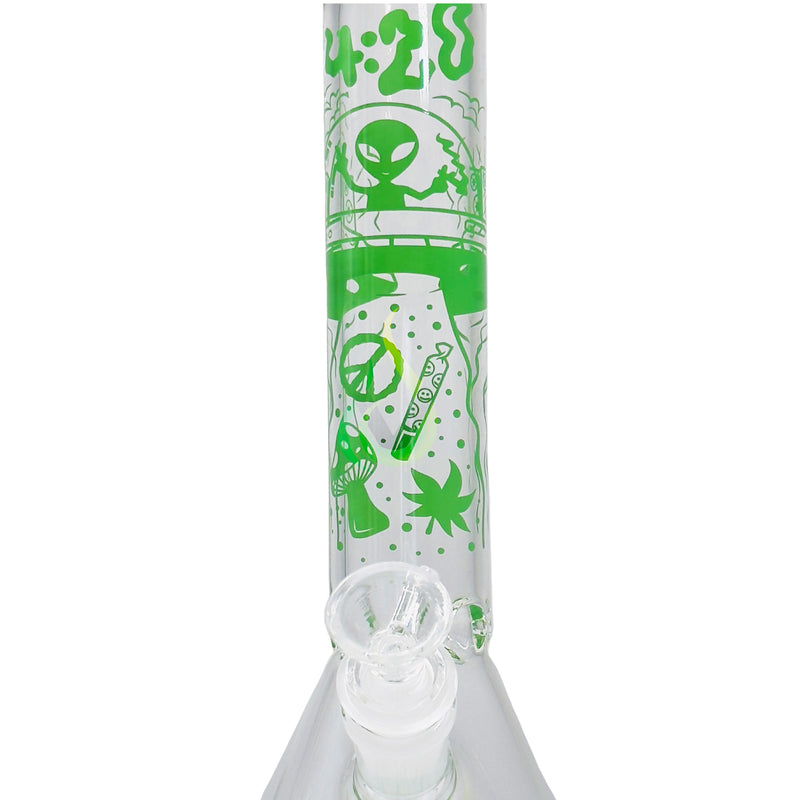 420 UFO Visitor Beaker Water Pipe