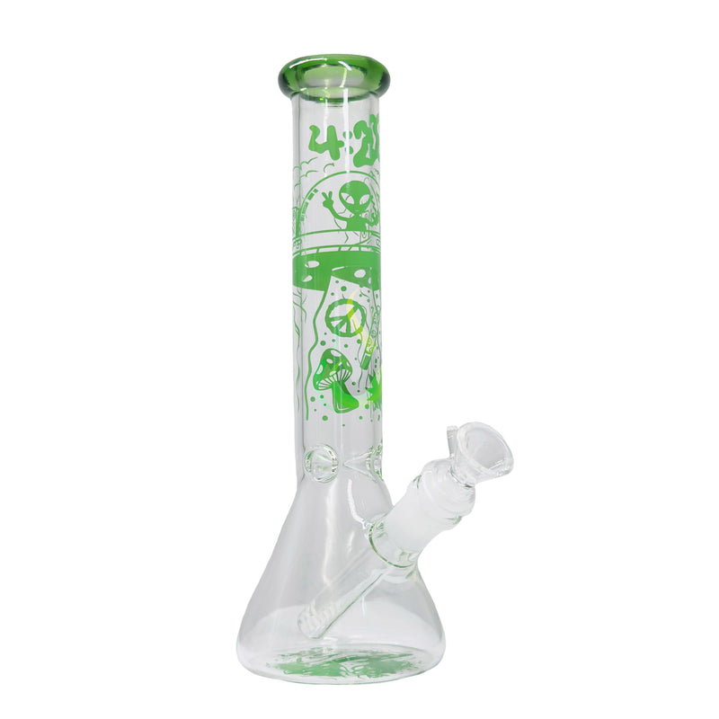 420 UFO Visitor Beaker Water Pipe