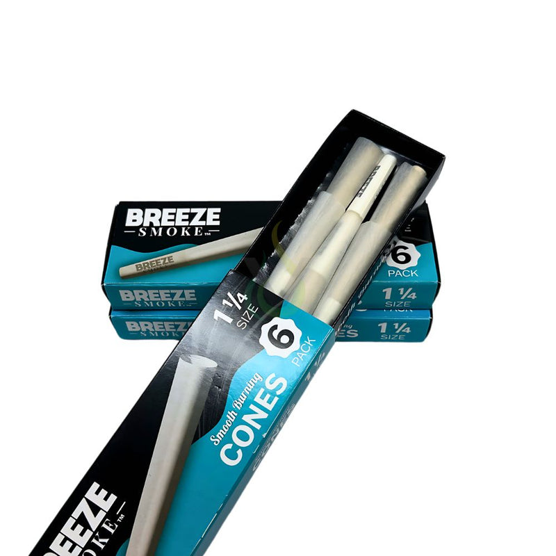 Breeze Smoke 6 Pack Cones Case