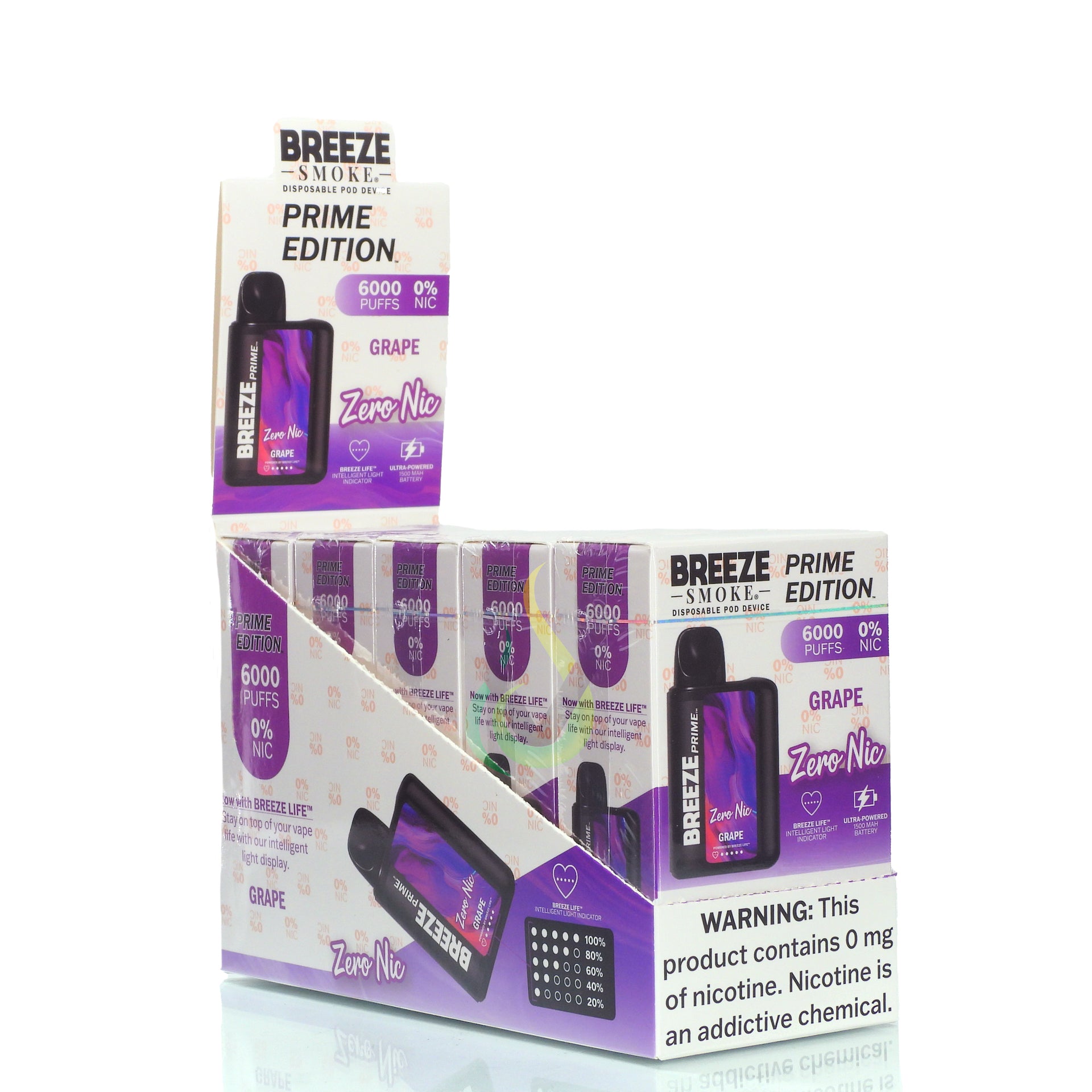 Breeze Prime Zero Nic Disposable Vape Wholesale - The Vap... Breeze Prime Zero Nic Disposable Vape Wholesale - The Vap...