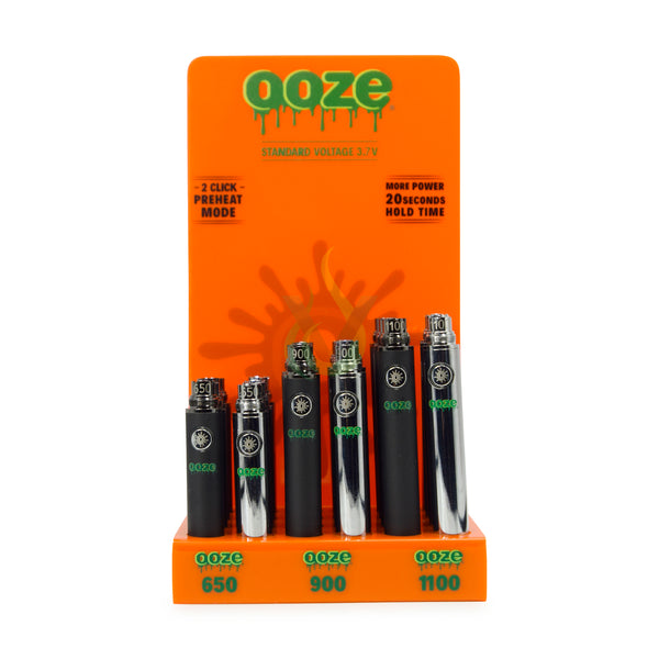 Ooze Standard Battery Case - 24 Pack, 510 Thread, 650/900/1100mAh Ooze Standard Battery Case - 24 Pack, 510 Thread, 650/900/1100mAh