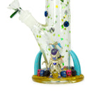 14 inch Hand made Characters Glass Straight Tube Pipe 28oz Weight