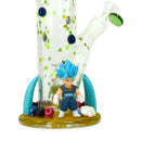 14 inch Hand made Characters Glass Straight Tube Pipe 28oz Weight