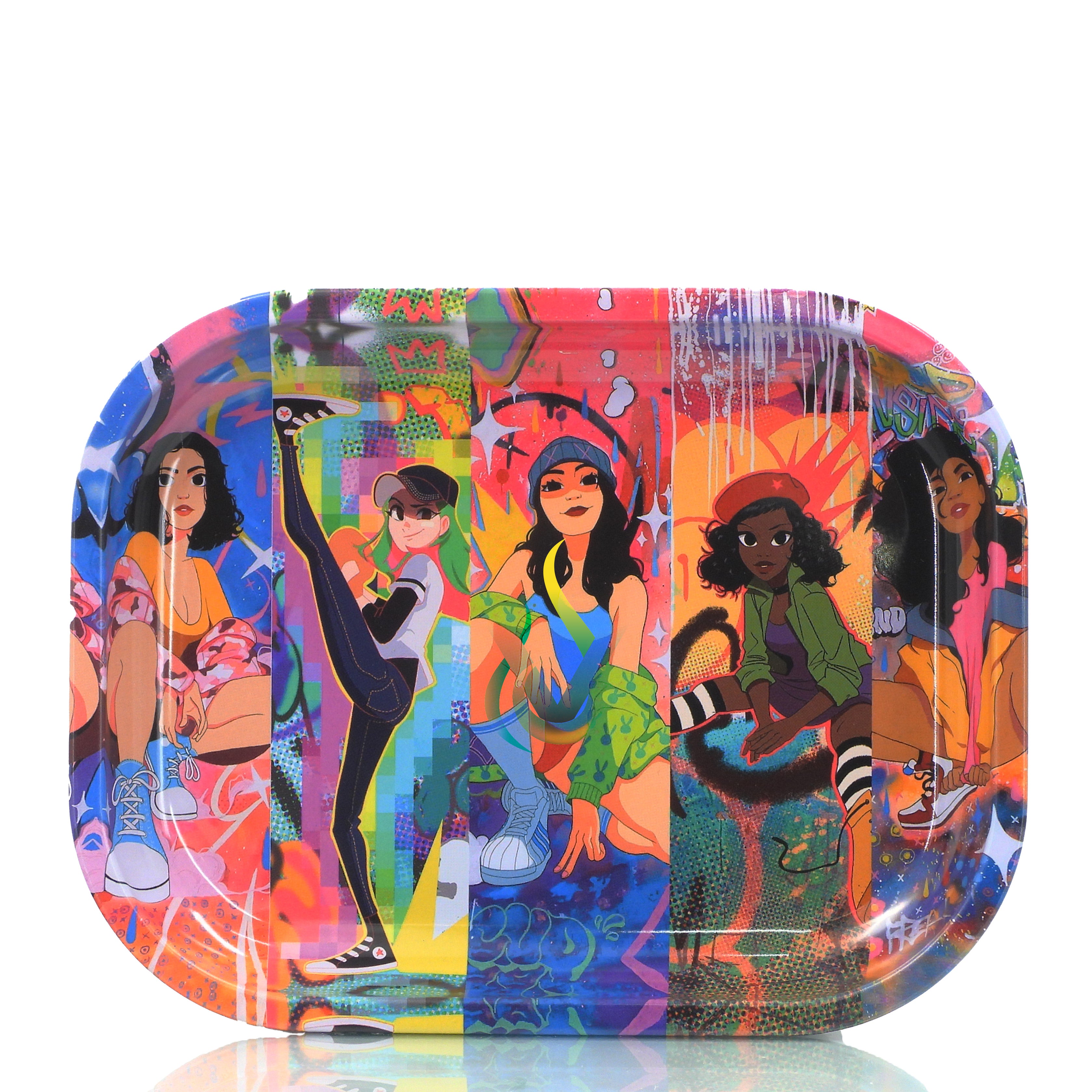 Metal Rolling Tray w/Stash Box