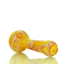 Glass Hand Pipe Gold Fumed Latticinio Spoon