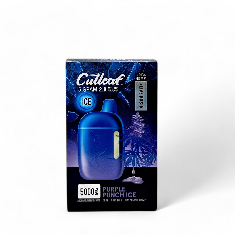 Cutleaf 5 Gram 2.0 Ice Hemp + Live Rosin Disposable Case