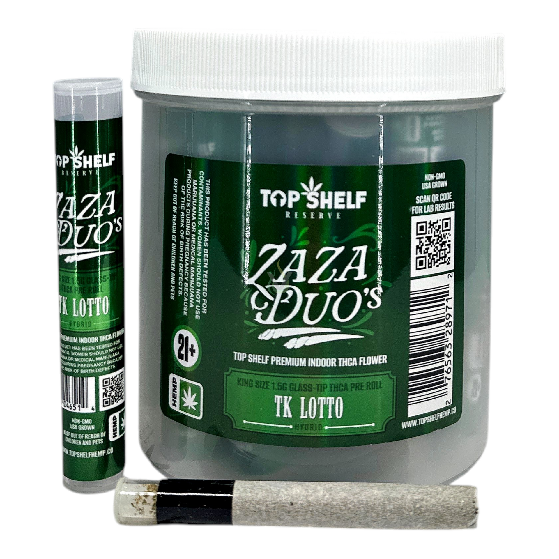 Top Shelf Reserve Zaza Duos THCA Pre Roll Wholesale - The Vapor