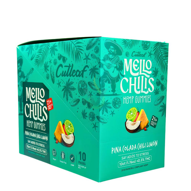 Cutleaf Mello Chilis Hemp Gummies Case