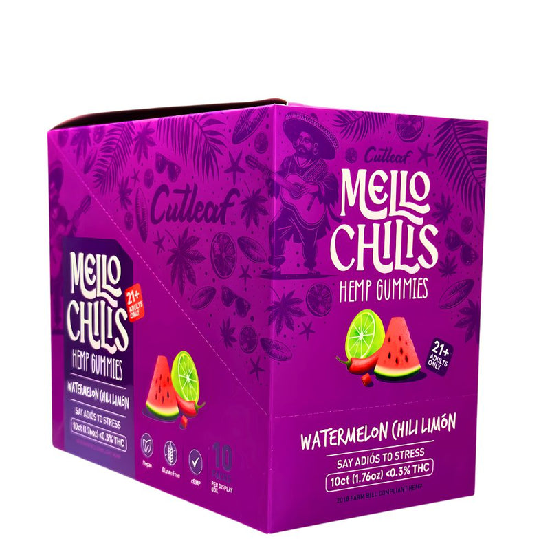 Cutleaf Mello Chilis Hemp Gummies Case