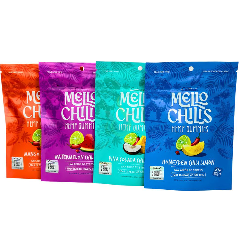 Cutleaf Mello Chilis Hemp Gummies Case