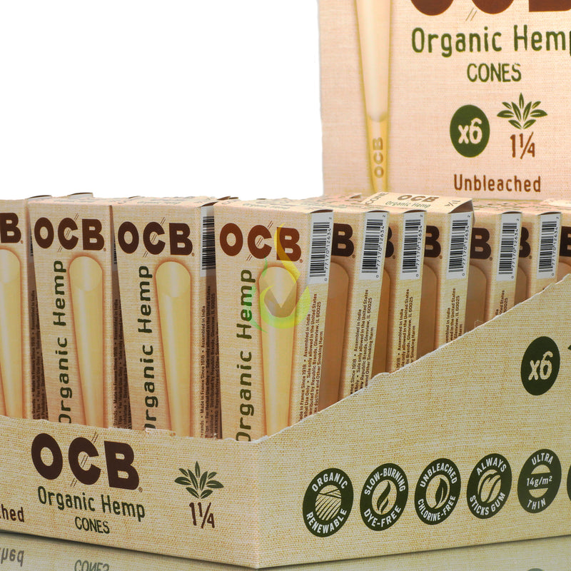 OCB Organic Hemp Cone 1 1/4 Case