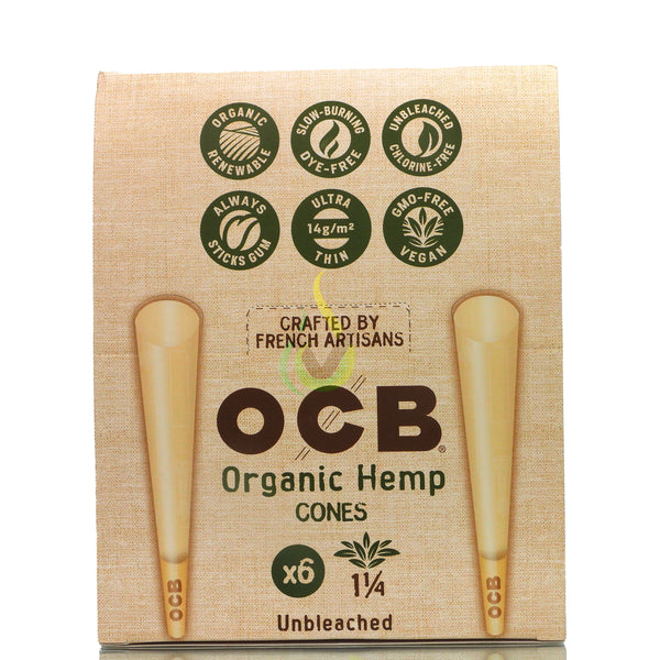 OCB Organic Hemp Cone 1 1/4 Case