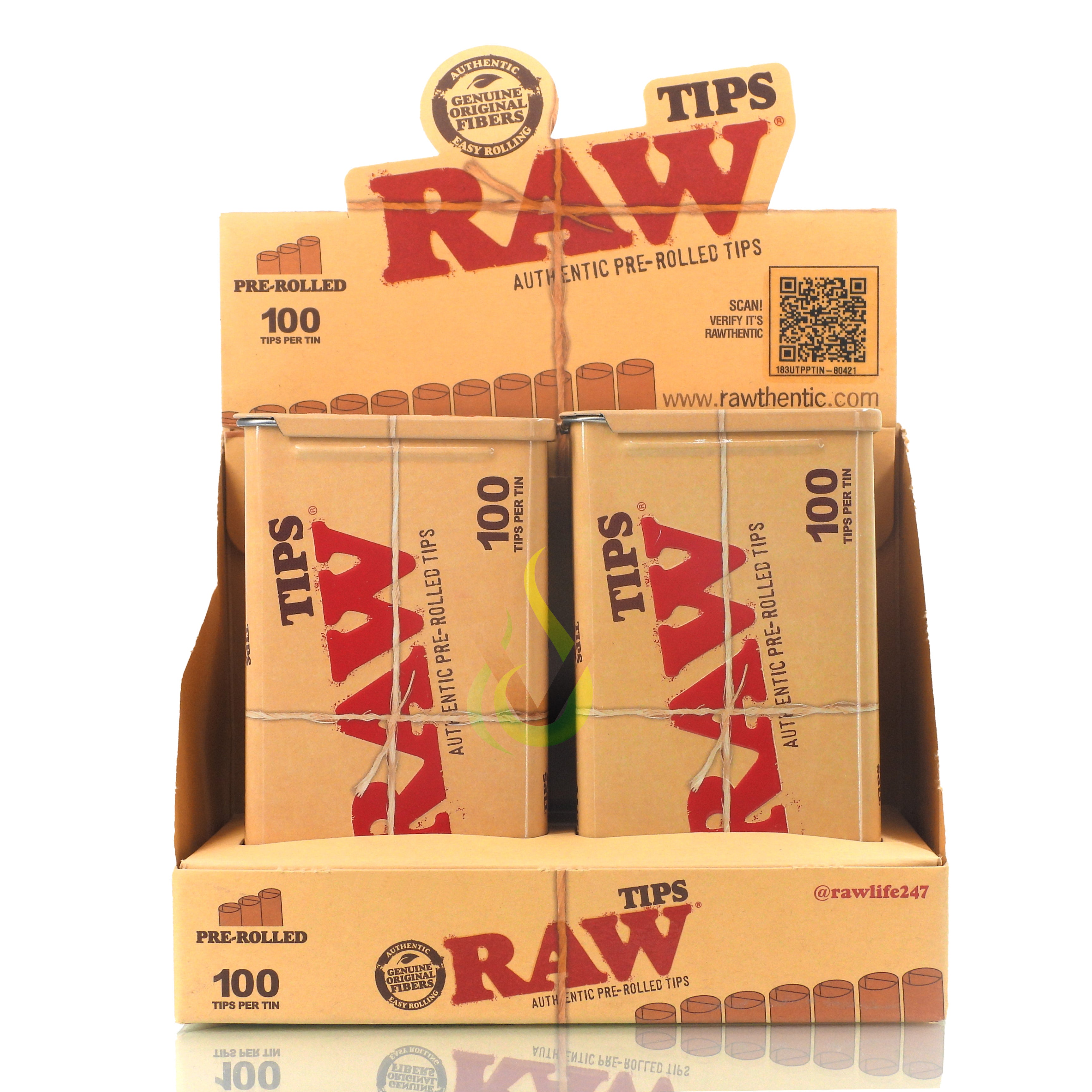RAW Pre Rolled Tips Tin Case