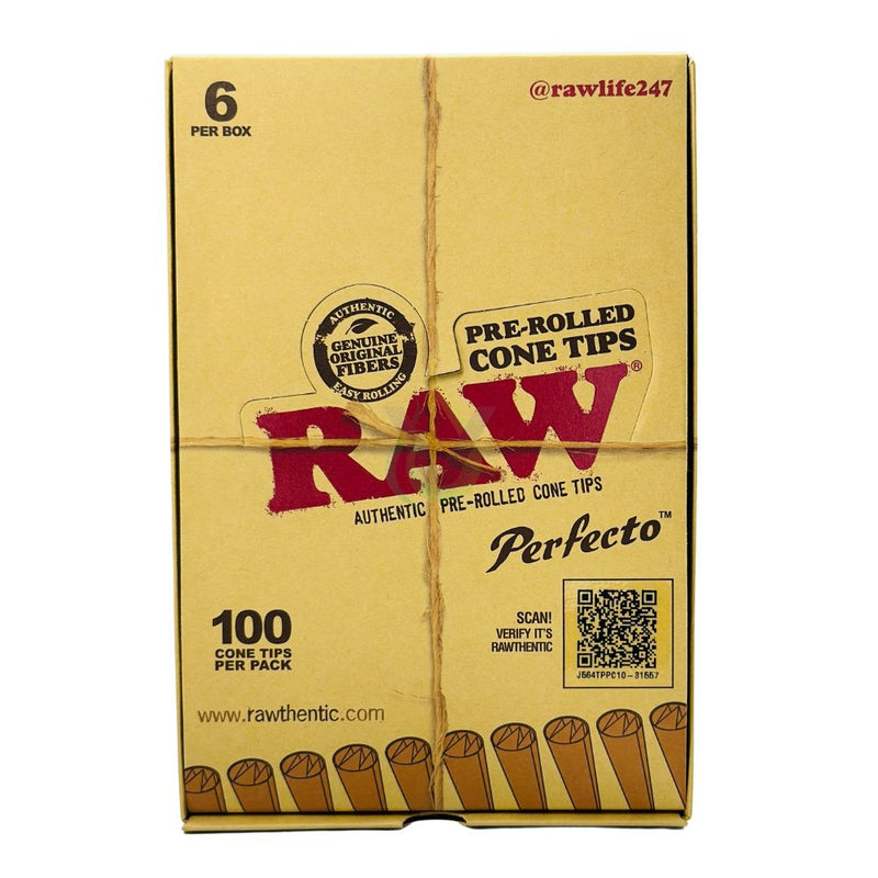 Raw 100ct Pre Rolled Cone Tips Case