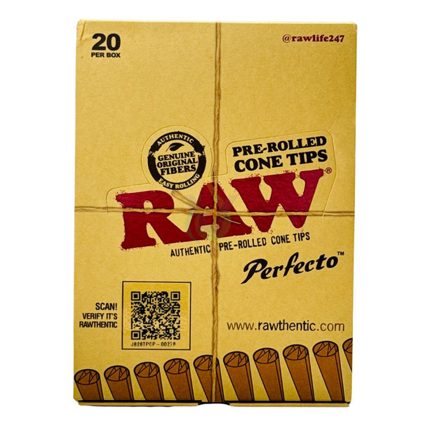 Raw 20ct Pre Rolled Cone Tips Case