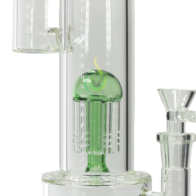Shadow Glass 11.5 Inch Three Chamber Tree Perc Water Pipe