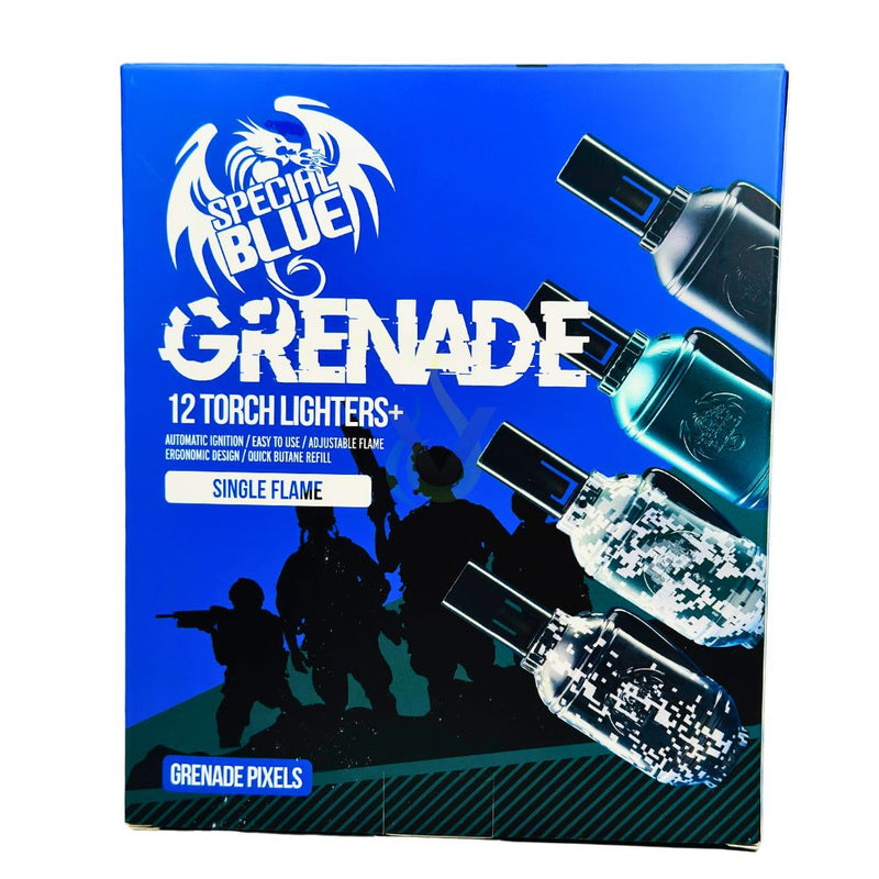 Special Blue Grenade Pixels Torch Case