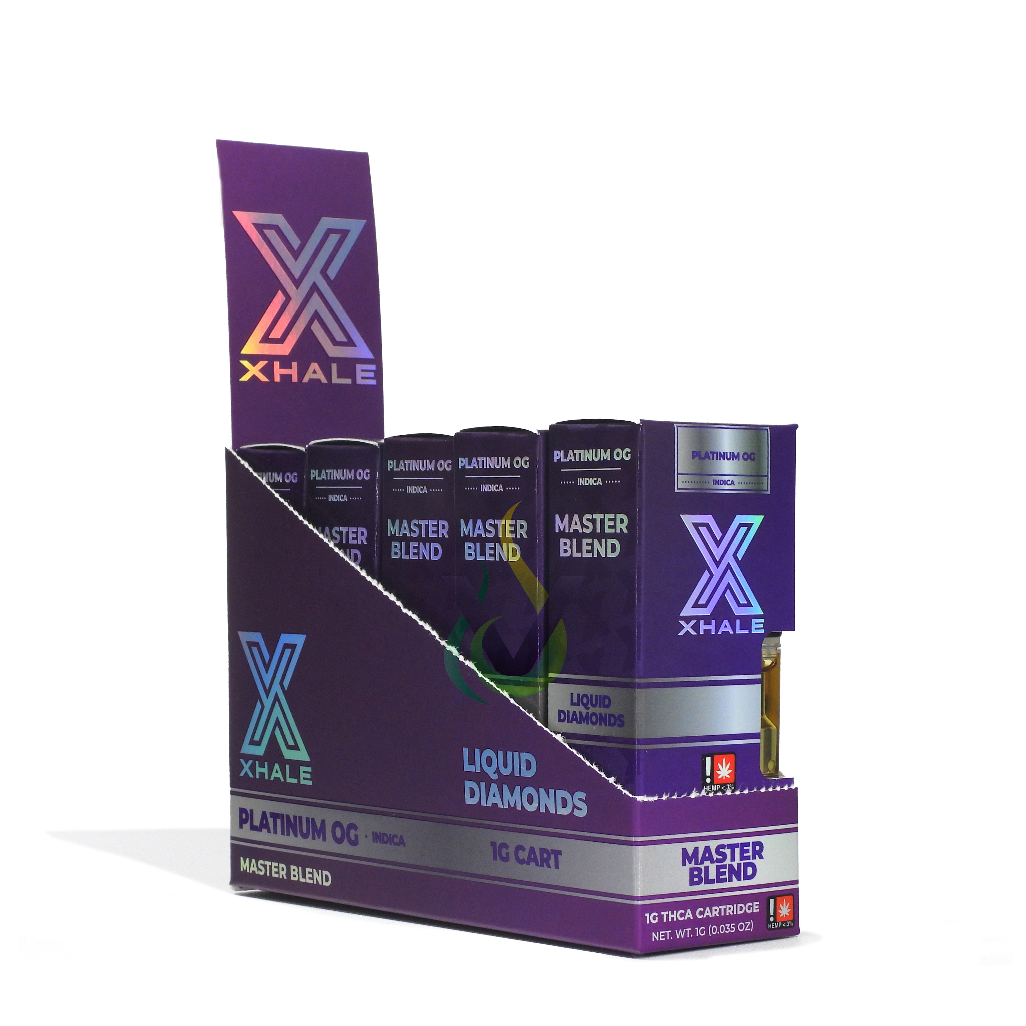 Xhale Liquid Diamonds Master Blend THCA x Px9 1G Cartridge Case