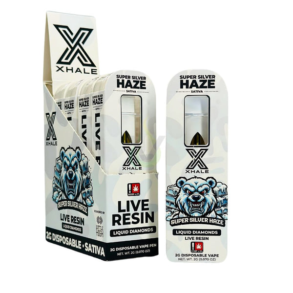 Xhale Live Resin Liquid Diamonds 2G Disposable Vape Pen Case