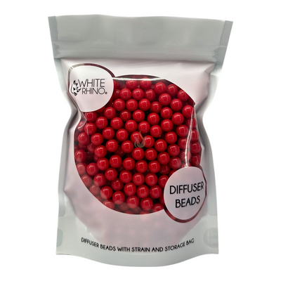 White Rhino Diffuser Beads with Strain and Storage 500ct Bag