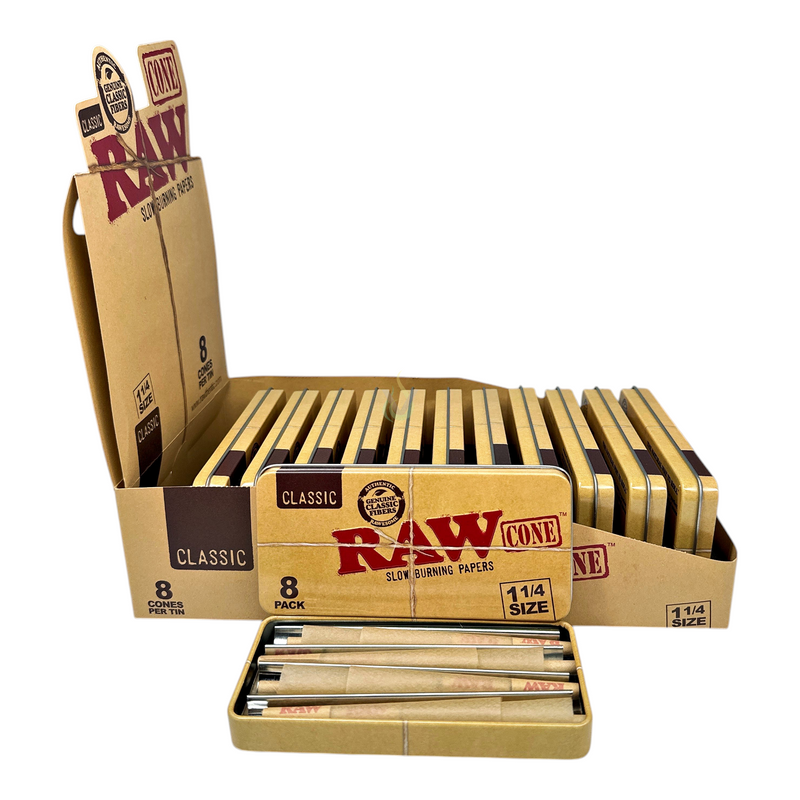 Raw Cones 1 1/4 Tin Case