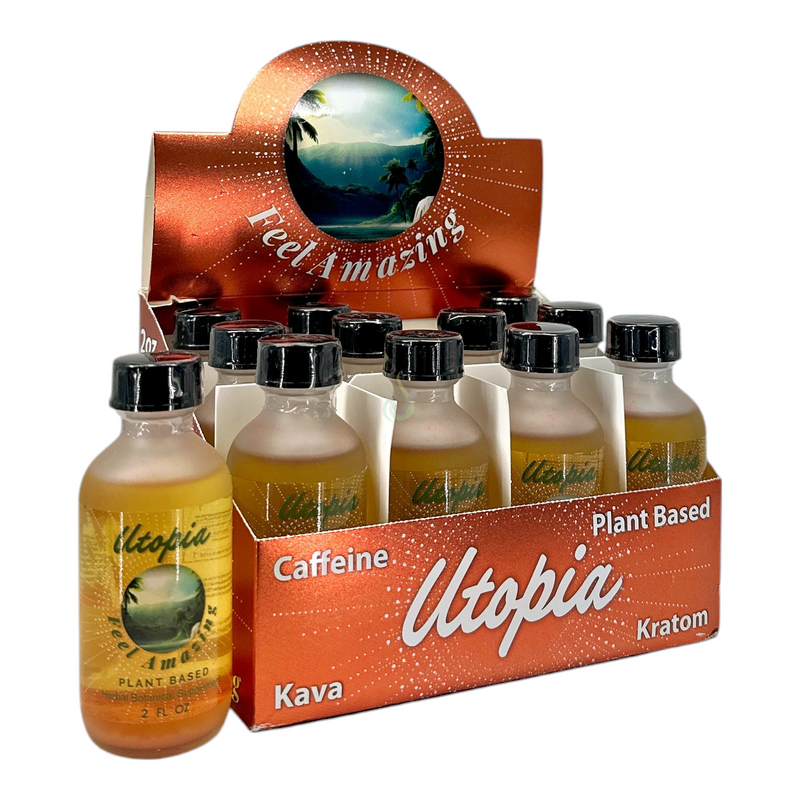 Utopia Plant Based Kava Caffeine Kratom Shot Case