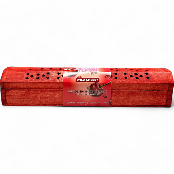 Sugar Cloud Wooden Incense Box with 10 Sticks