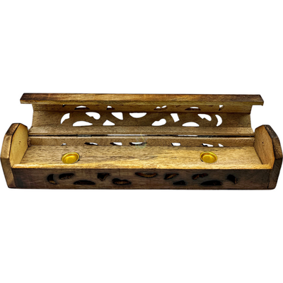 Carved and Inlaid Coffin Incense Burner
