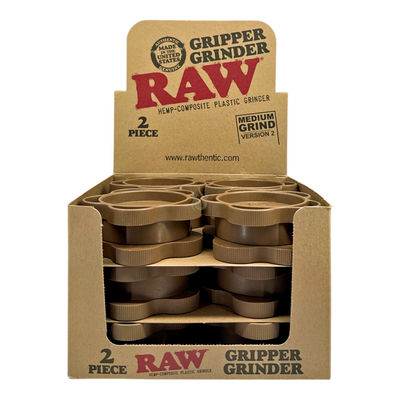 Raw 2 Piece Gripper Hemp Composite Grinder V2