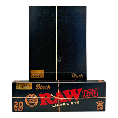 Raw Black King Size 20ct Cones