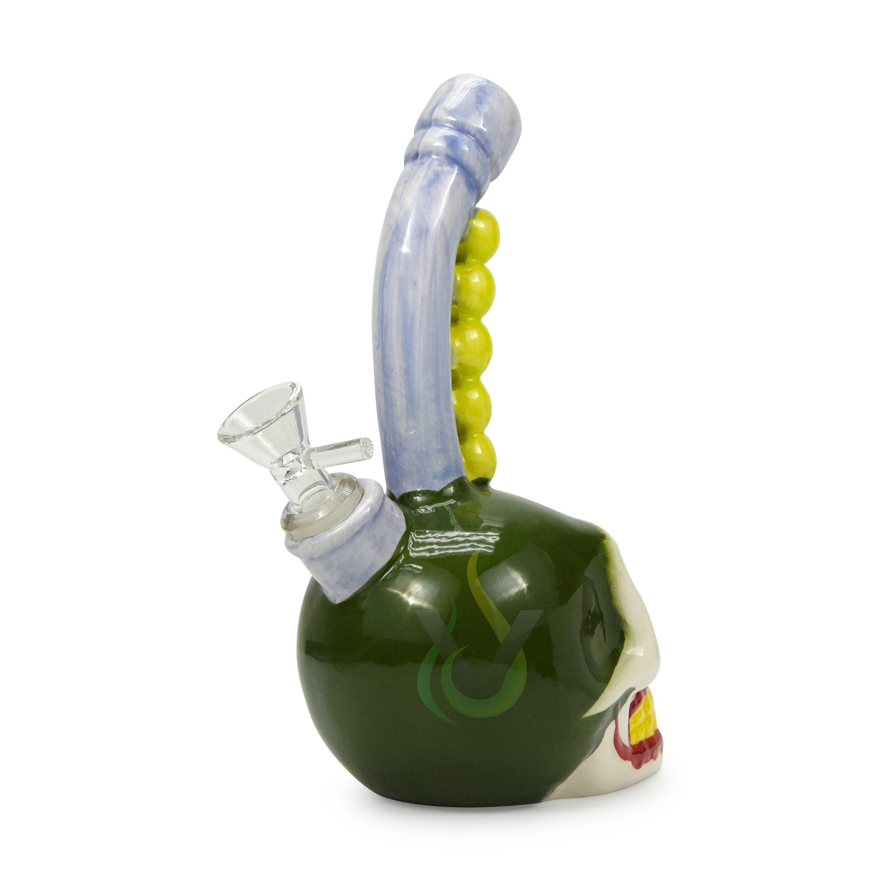 Ceramic Spooky Skull Water Pipe